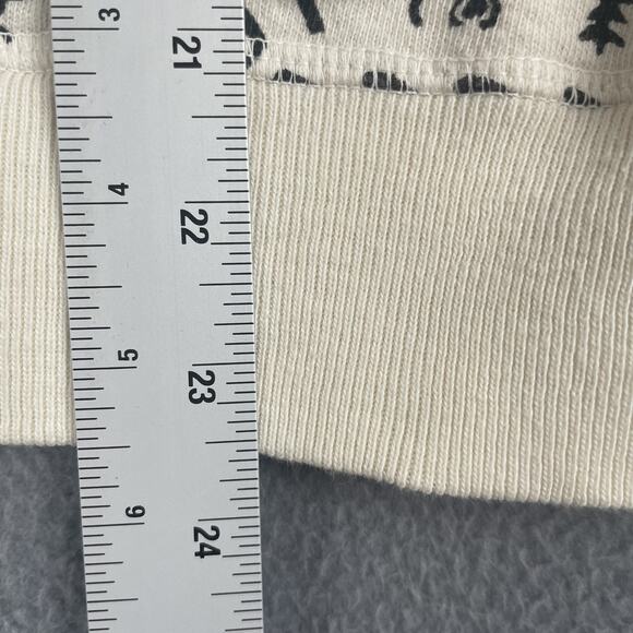 THE GREAT. Cream and Black Patterned Crew Neck Sweater - Picture 9 of 9